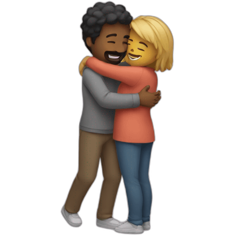 two people hugging emoji