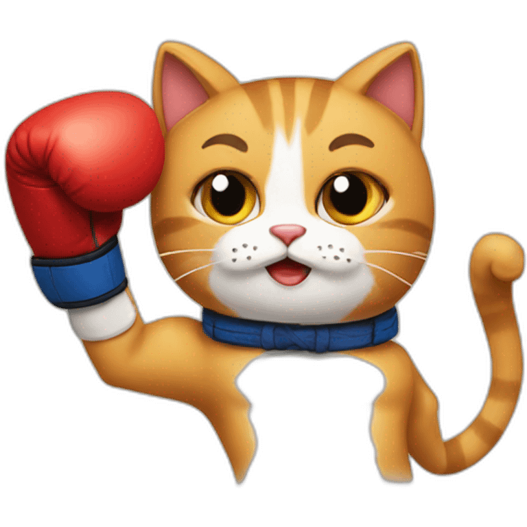 Boxing cat emoji