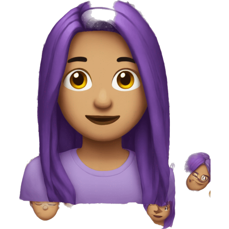 Mexican teen with purple hair  emoji