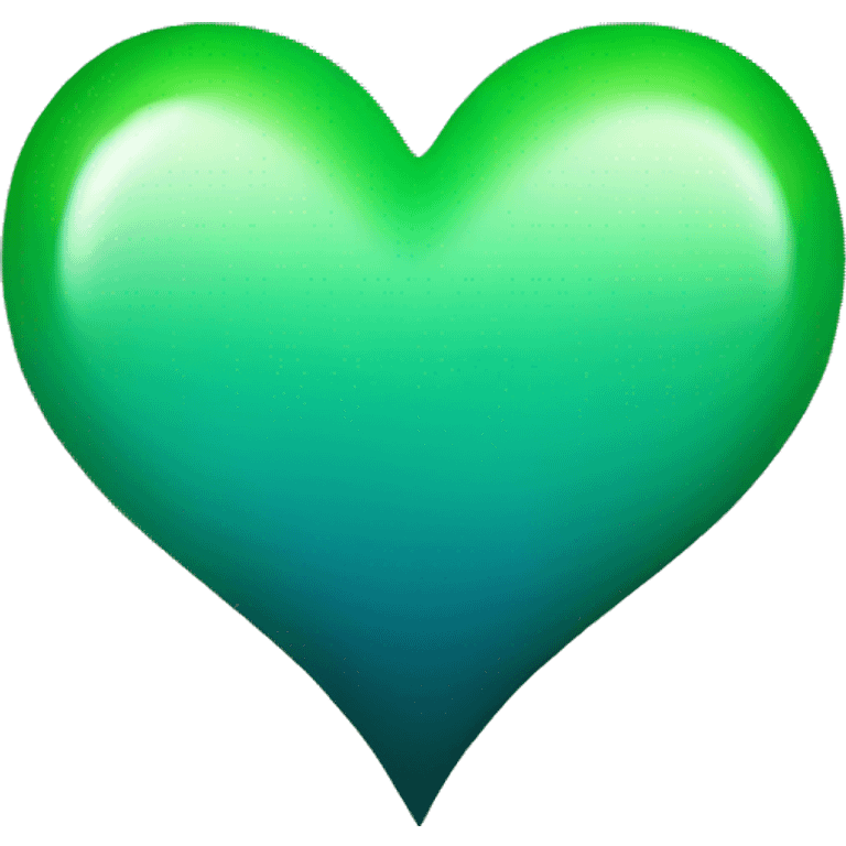 Green gradient heart emoji emoji