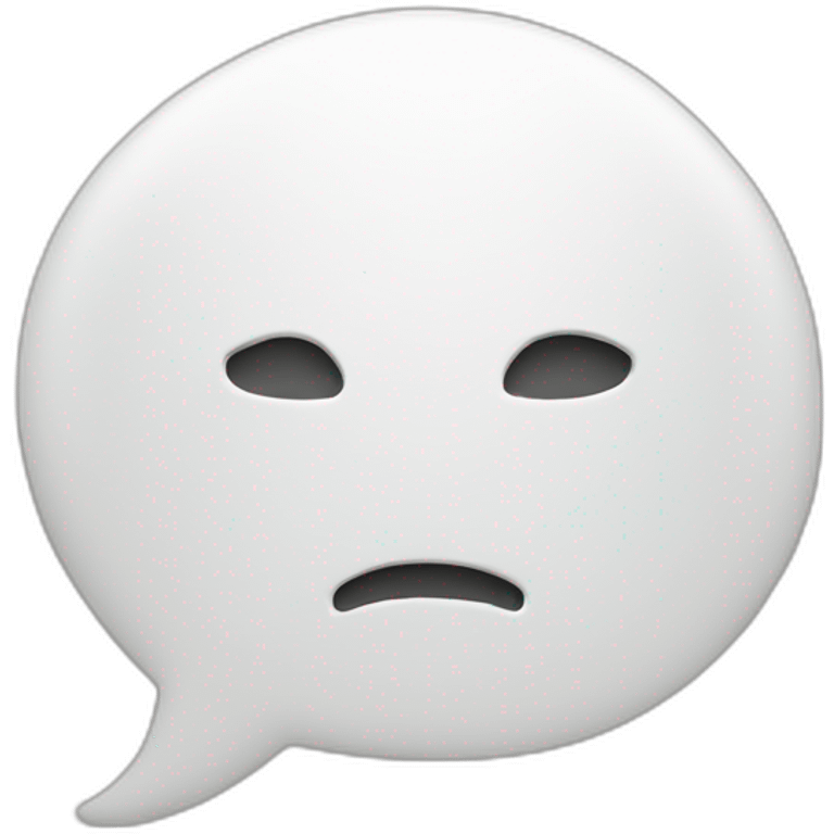 a white speech bubble without a face emoji