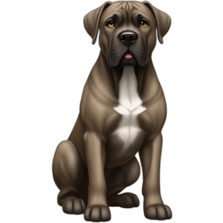 dog Cane Corso color fawn full body emoji