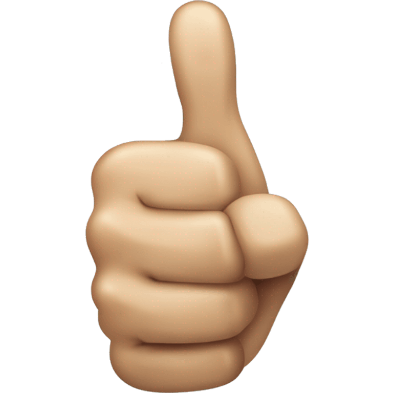 Create an emoji of a hand giving a thumbs-up, but with a slightly sarcastic or ironic expression. The hand should have a subtle smirk or raised eyebrow, hinting that the thumbs-up is not entirely sincere." emoji