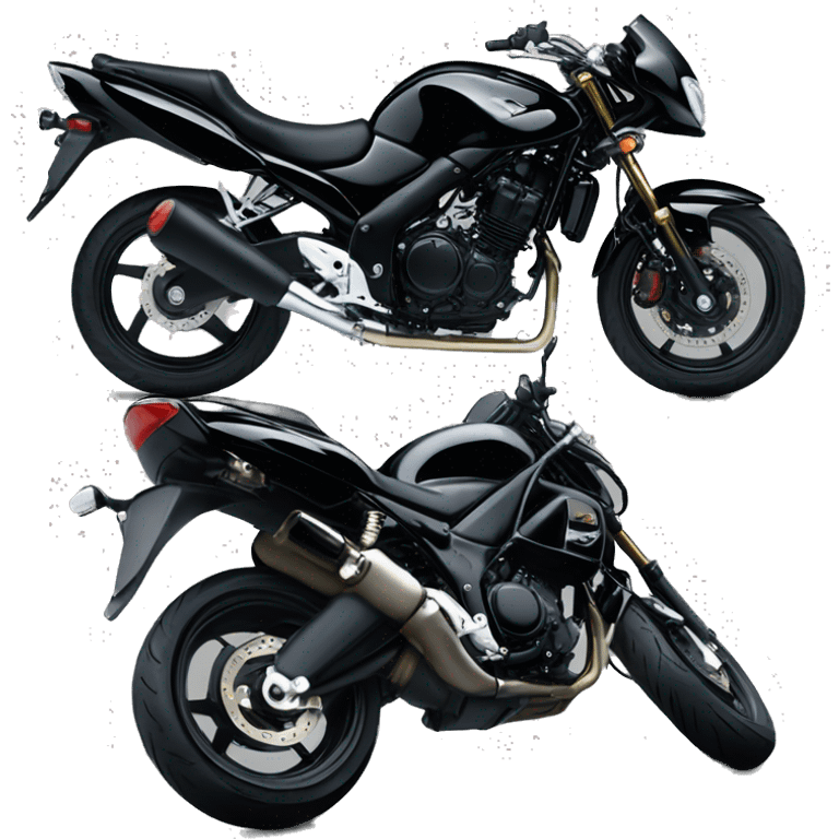 a black suzuki bandit 1200 S 1998 emoji