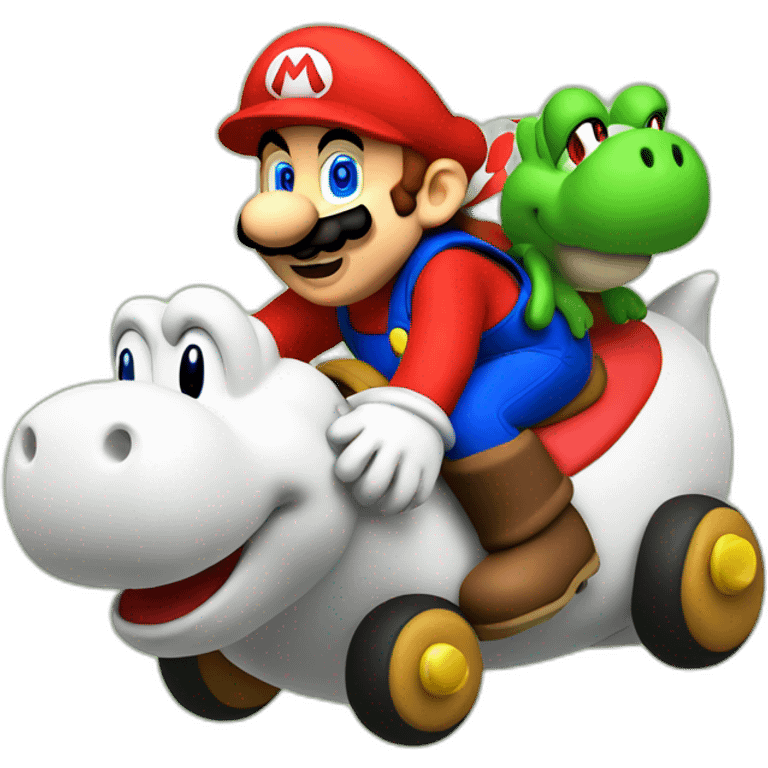 Mario Riding Yoshi emoji