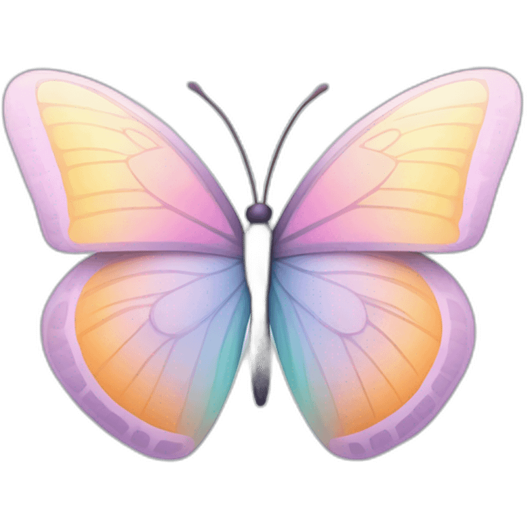 Pastel gradient hue butterfly emoji