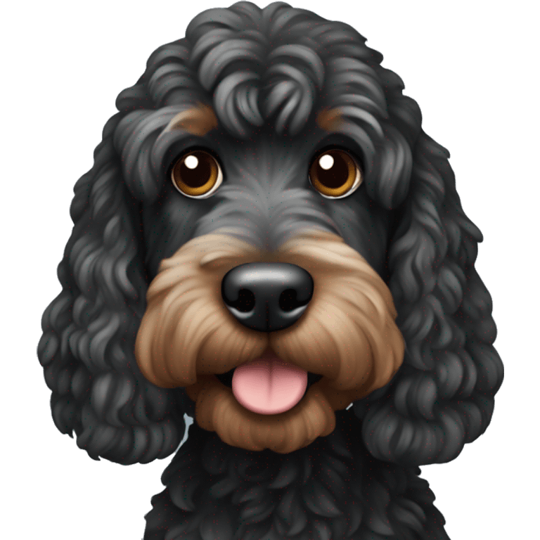 Black cockapoo emoji