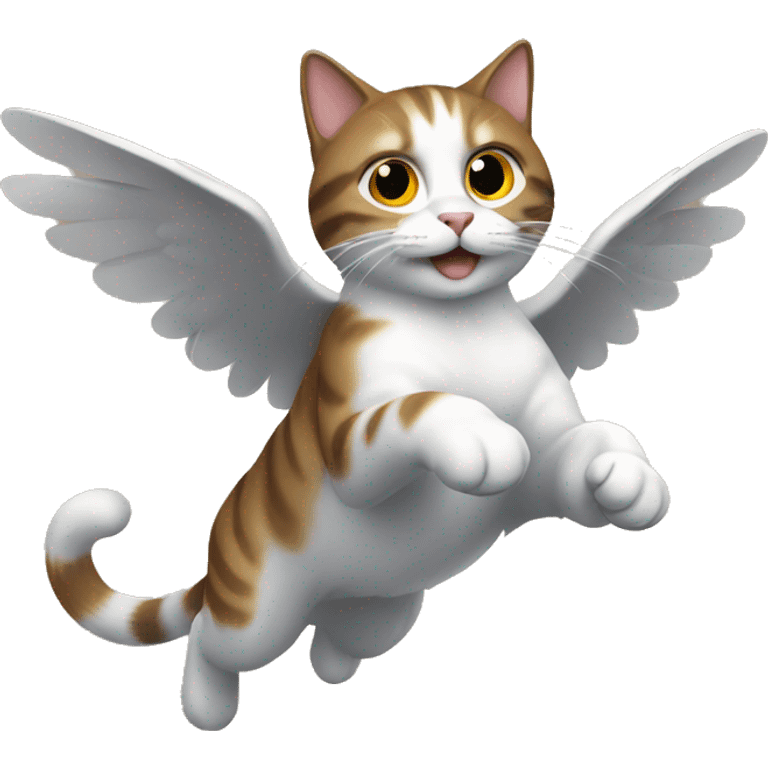 Flying cat emoji