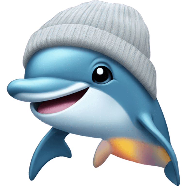 Dolphin beanie disco  emoji