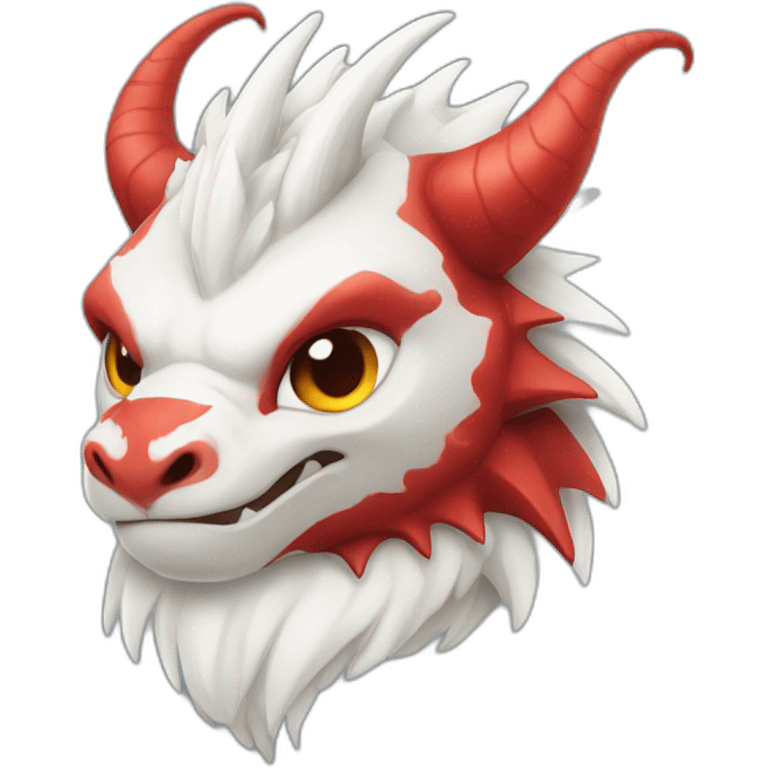 female-dragon-with-white-horns-and-red-and-white-fur emoji