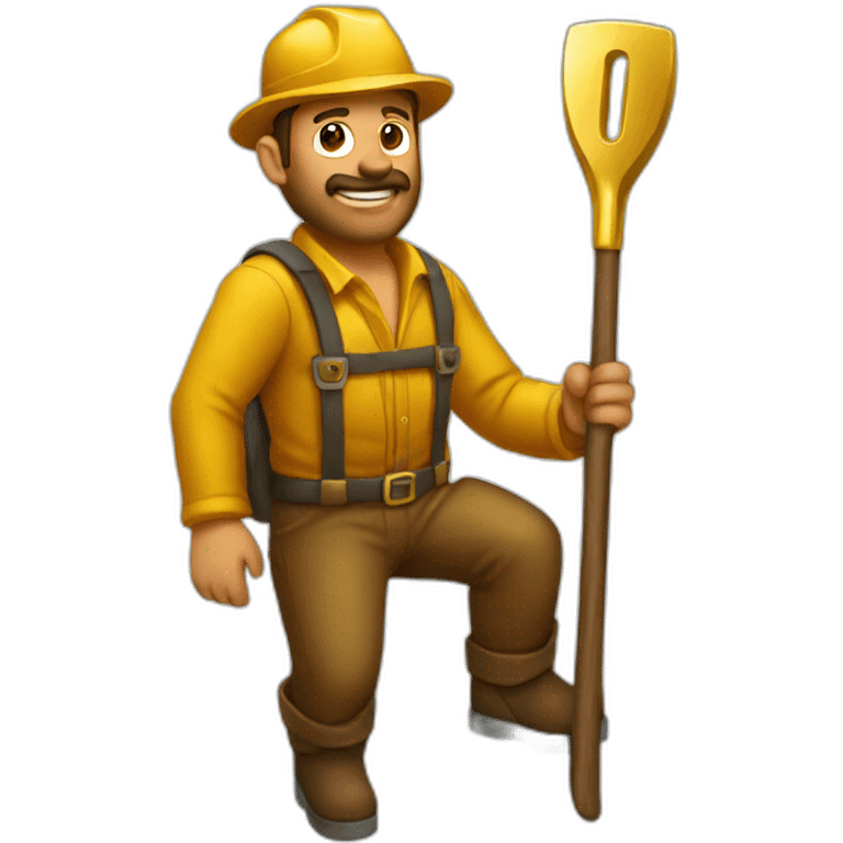 gold miner pick emoji