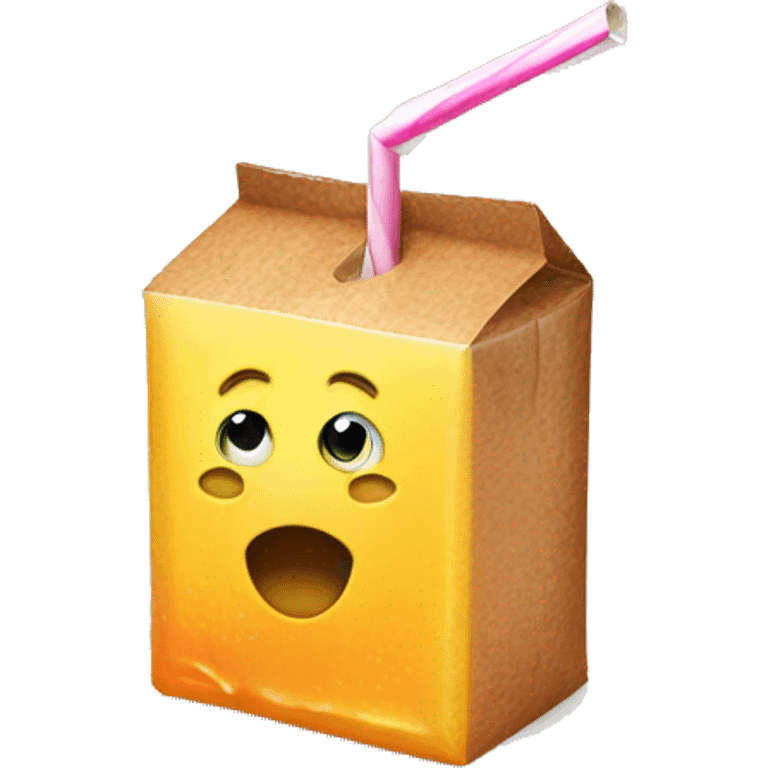 Juice box with straw  emoji