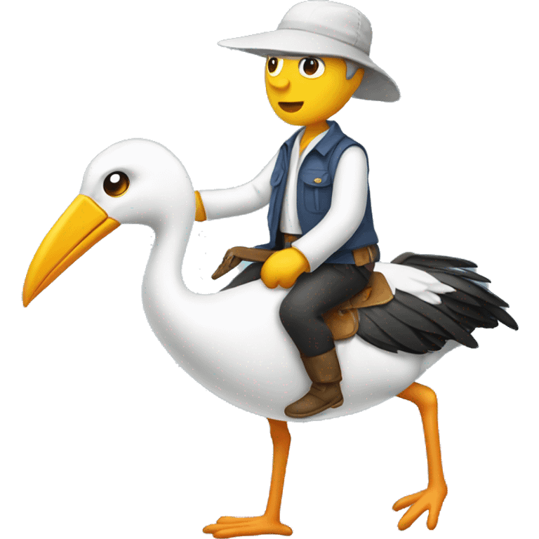 stork rider emoji