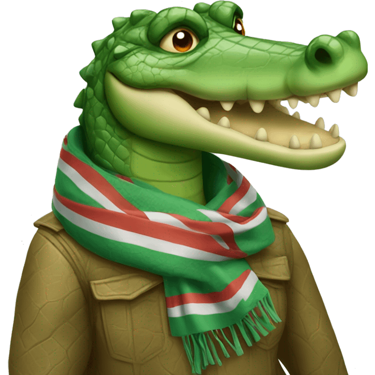 Crocodile wearing a scarf  emoji