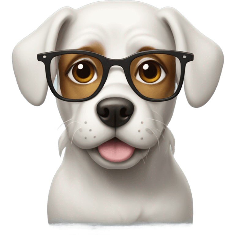 dog wearing glasses emoji