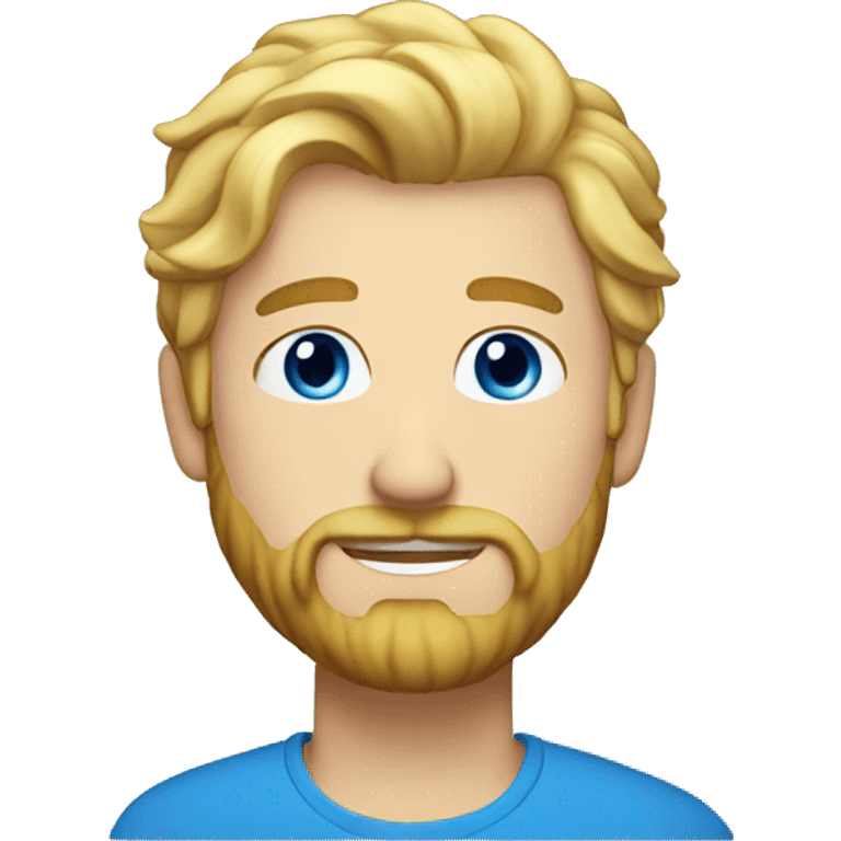 male with blonde hair blue eyes beard with book emoji