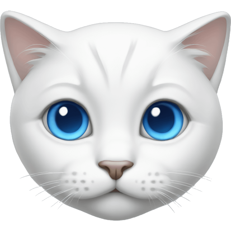 White cat with blue eyes  emoji