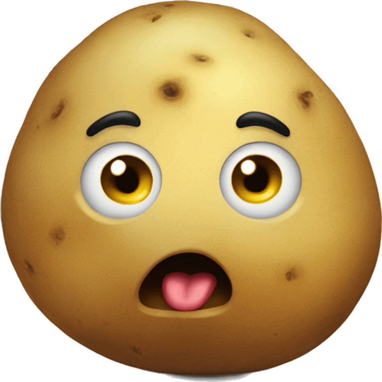 Surprised potato emoji