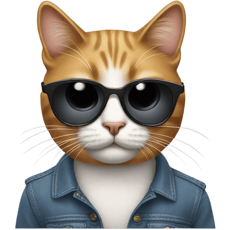 Cat with sunglasses emoji