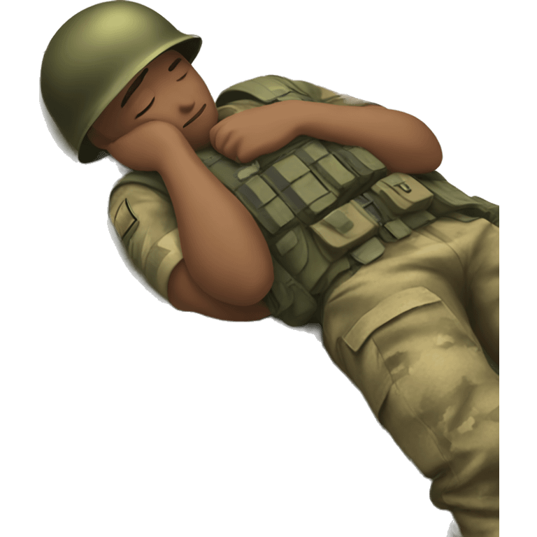 soldier sleeping on a chair emoji