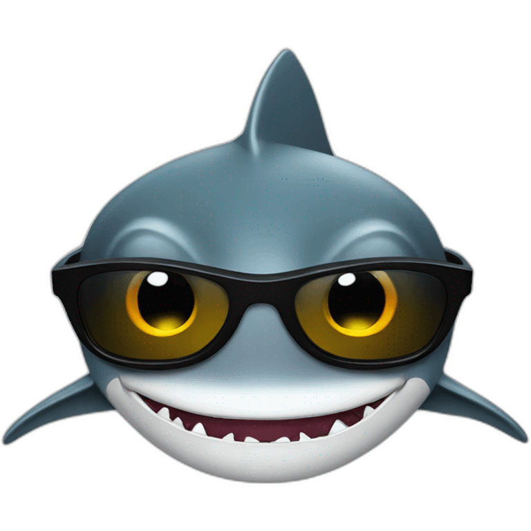 Shark with black sunglasses  emoji