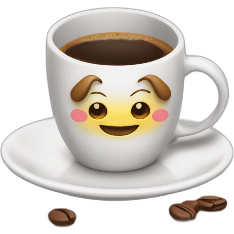 Taza de café con patas emoji