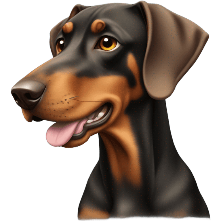 Doberman in jeep emoji