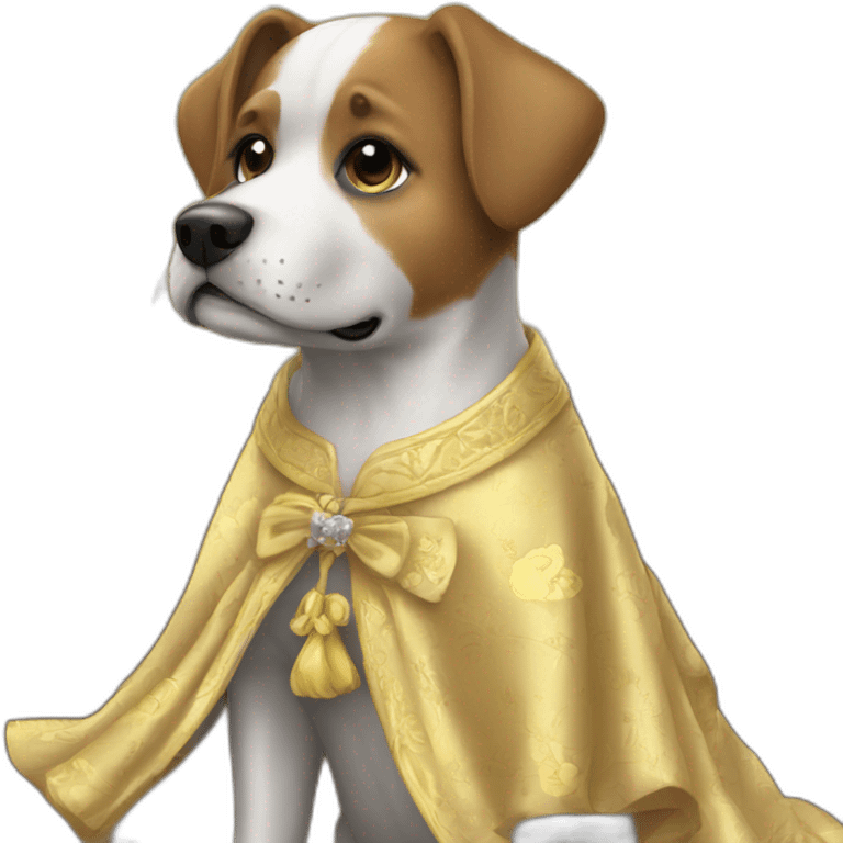 Chien avec une robe emoji