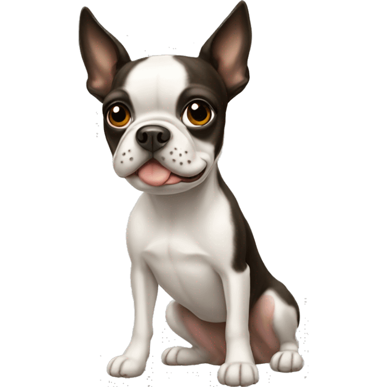 Blonde boston terrier dog emoji