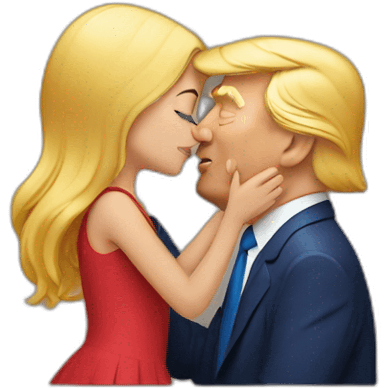 trump kissing his daughter, positivity, inclusiveness emoji