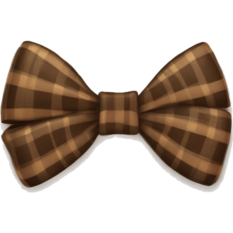 brown plaid bow emoji