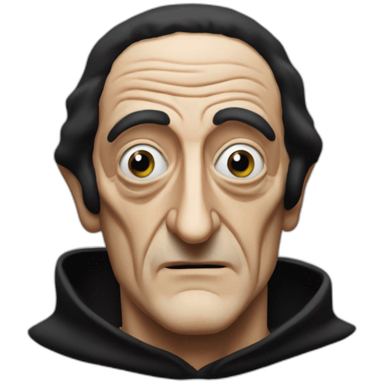 marty feldman black hood squint emoji