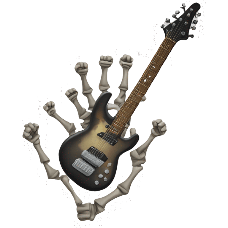 Skeleton hand in rocking out  formation  emoji