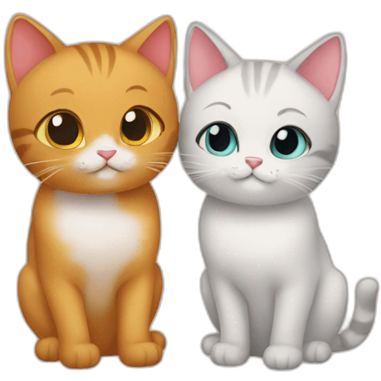 Cats in love emoji