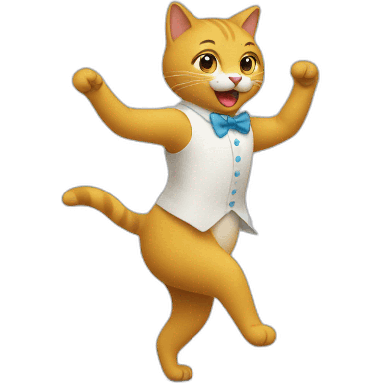 un chat qui danse emoji