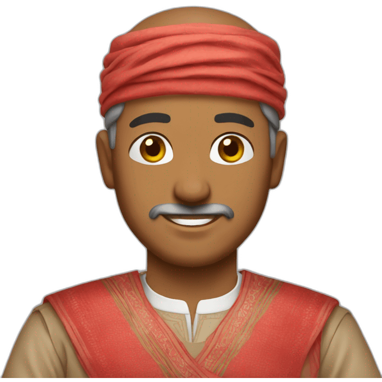 A man wearing Oman 🇴🇲 clothes  emoji