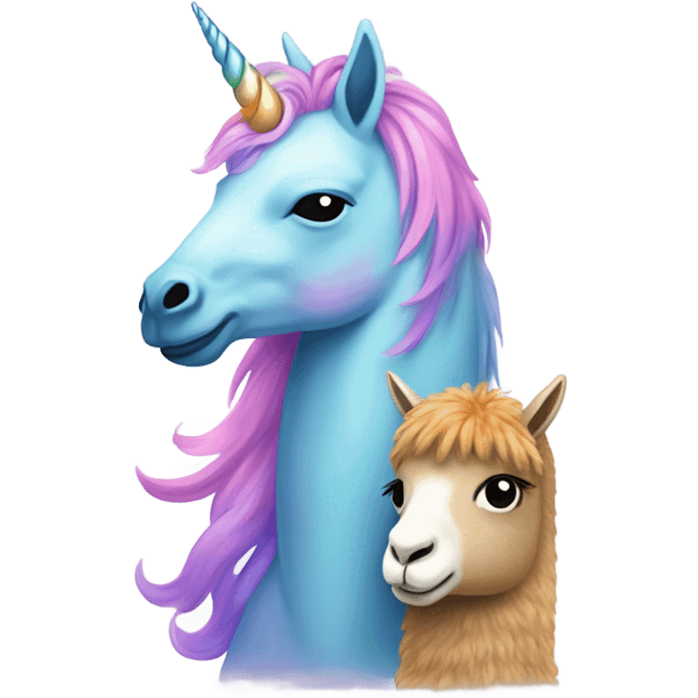 Unicorn love alpaca emoji