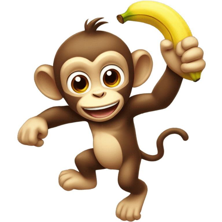 A silly monkey stealing emoji