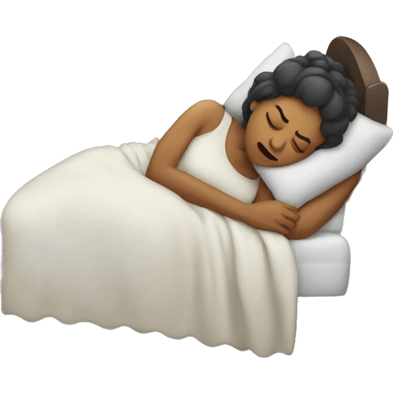 woman sleeping having nightmare emoji