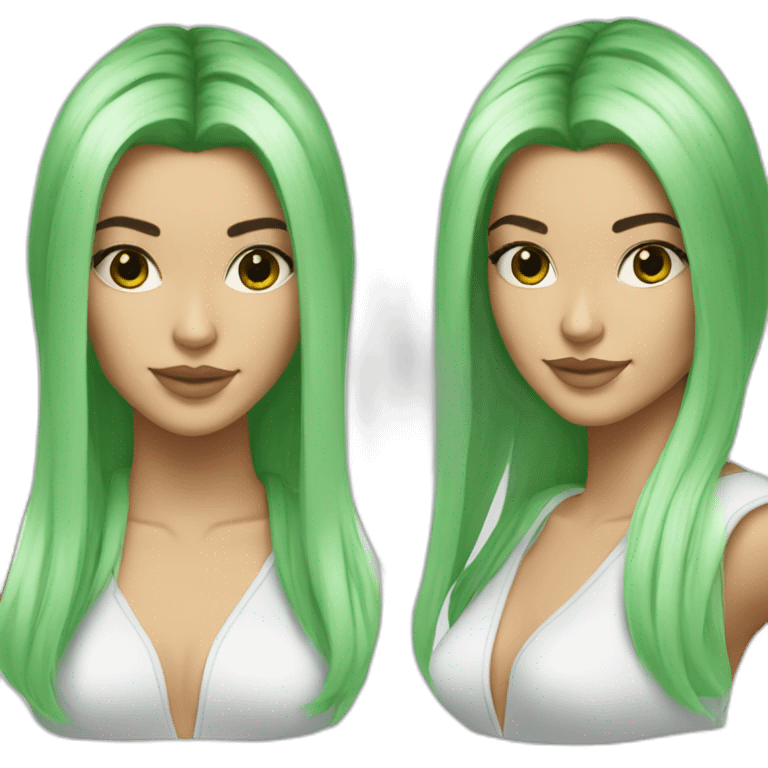 Kendall jenner light green hairstyle emoji