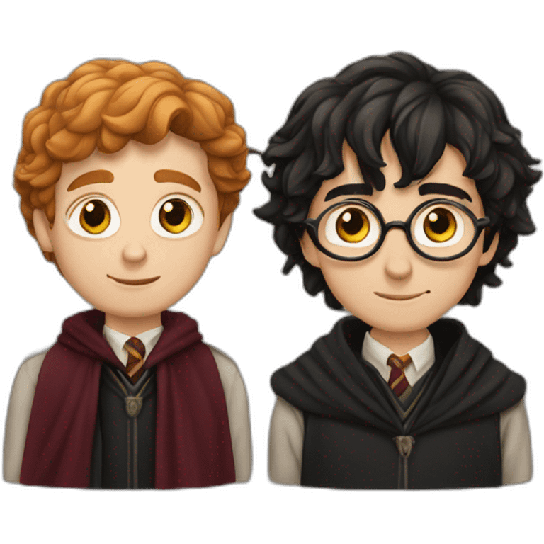 une amoir avec harry potter à côté emoji