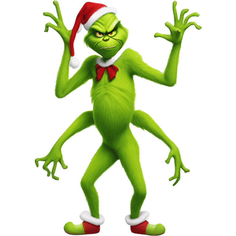 the grinch with human legs emoji