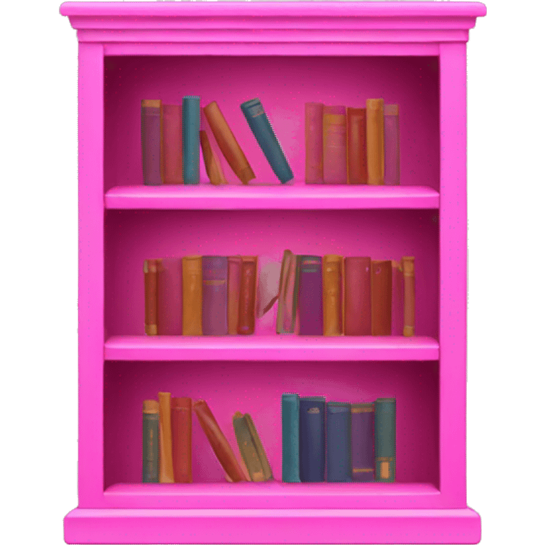 Pink bookcase  emoji