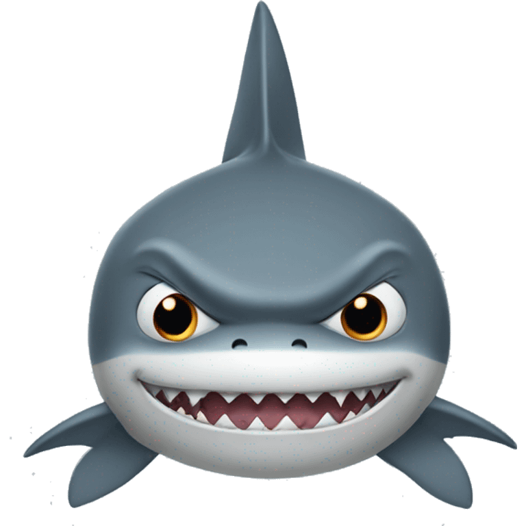 Shark with feet and collar angry  emoji