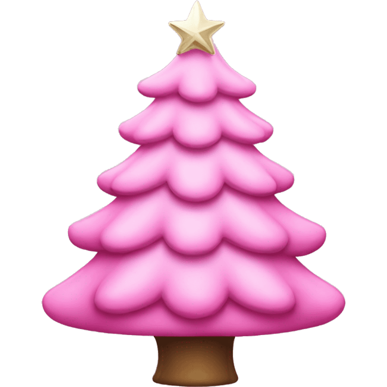 pretty pink christmas tree emoji