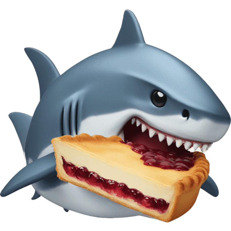 shark with a pie emoji