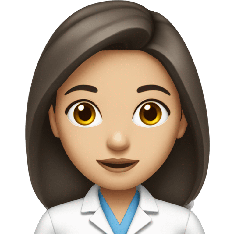 brunette dermatologist girl emoji