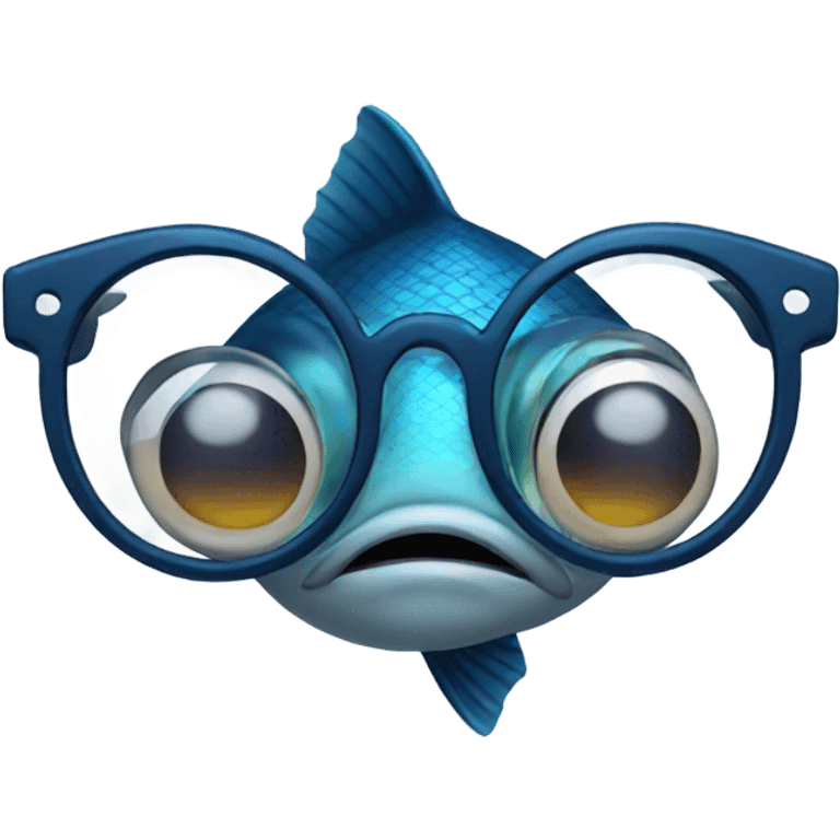 Fish with glasses emoji