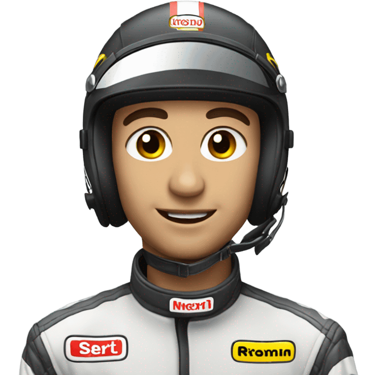 Race driver emoji