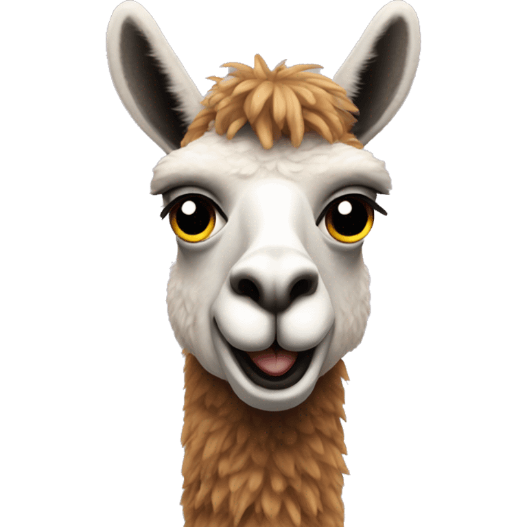 Llama with bedroom eyes emoji